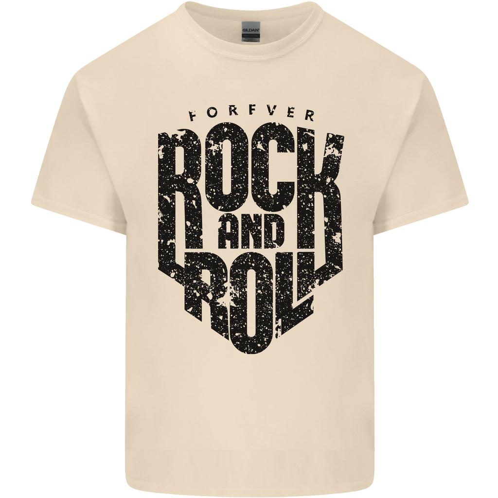 Forever Rock and Roll Music Unisexs Light Cotton TShirt