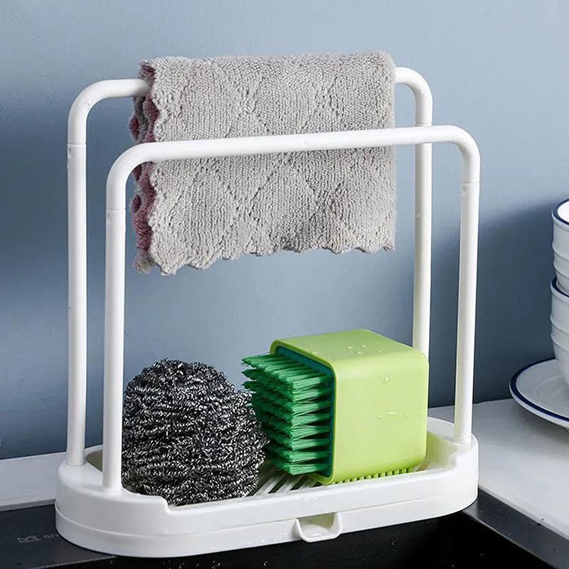Kitchen Rag Drain Stand Kitchen Accessories Sink Drainage Shelf Sink Drain Storage Basket For Sponge Rag Wire Ball