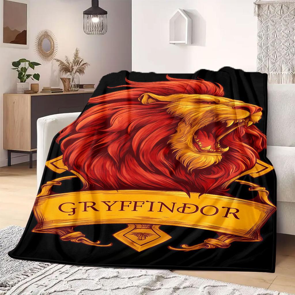 HarryPotter Flannel Blanket Print Cartoon for Travel Picnics Bedrooms Sofas Beds Chairs Home Decor Style