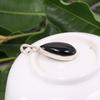 Black Onyx Pendant-925 Sterling Silver Necklace-Handcrafted Silver Gift Pendant
