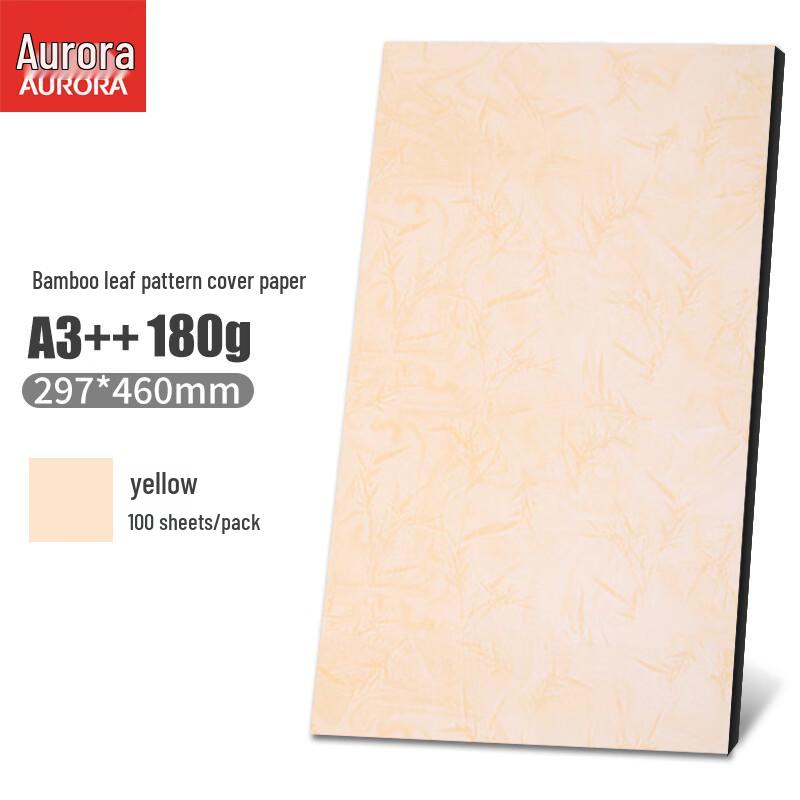 Aurora 180g A3++ Bamboo Leaf Texture Document Cover Paper (100 Sheets) CN Plug (adapter Included)
