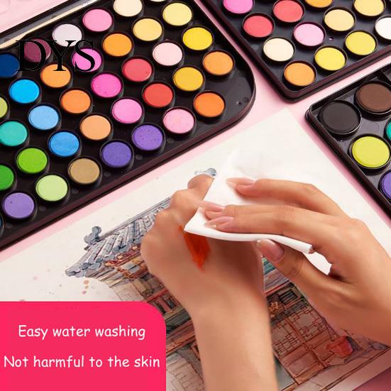 Watercolor Pigments Portable Paint Set, High Chromaticity Solid Kit, Creative Drawing Tools Dissolves In Water Paint, for Professional Illustrations