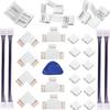25-Pack 5-Pin 10mm RGBW LED Strip Connector Kit: Solderless L-Type & T-Type Adapters