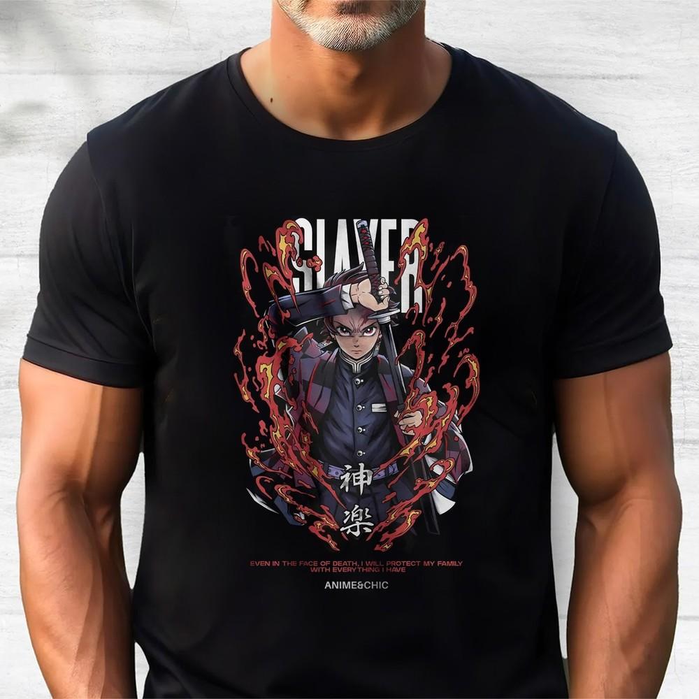 Demon Slayer T-Shirt, Tanjiro Kamado Shirt, Minimalist Anime Tee, Unisex Gift Unisex T-Shirt S