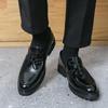 Mocassini casual in pelle con nappine da uomo, taglia grande, stile britannico