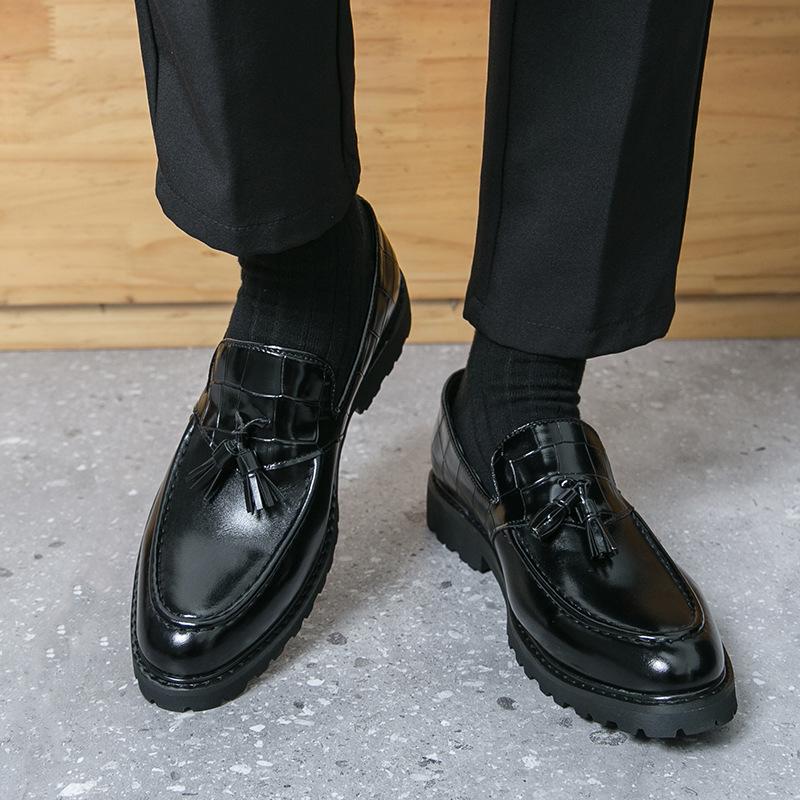 Large British Men s Casual Leather Tassel Loafers 46