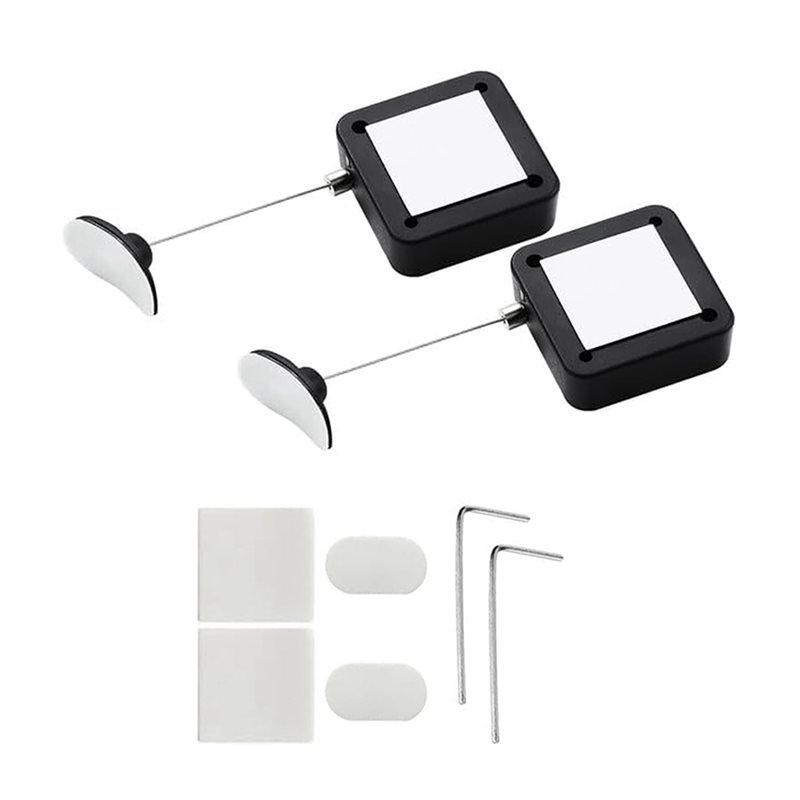 A84E-Retractable Remote Control Tethers, Remote Cable Lock , 6.6Ft /2M Remote Control Security Lock For TV And DVD 8 Pcs