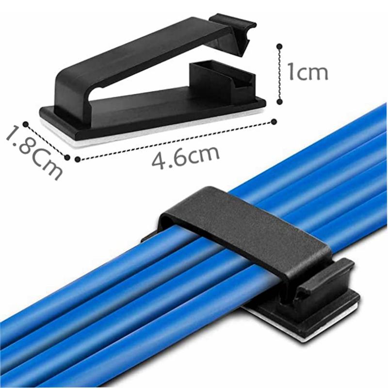 5/10 Stück Kabelklemmen, selbstklebende Kabelhalter, ideales Kabelmanagement für die Organisation von Kabeldrähten, Zuhause, Büro, Auto