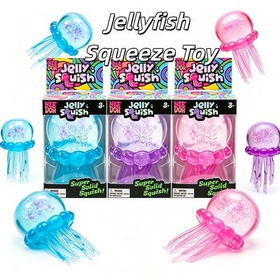 2026 Hot Jellyfish Squish Squeeze Toy, Stress Relief Fidget for Home & Beach, Water Play Toy for Kids