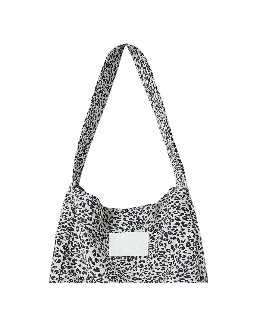 The Green Lab Leopard Print In-Pocket Shoulder Bag [Ivory]