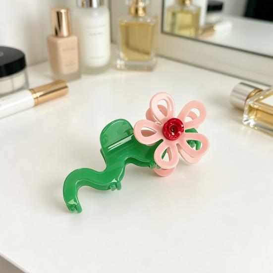 Women Hair Claw Bowknot Flower Shape Anti-slip Teeth Hair Clip Large