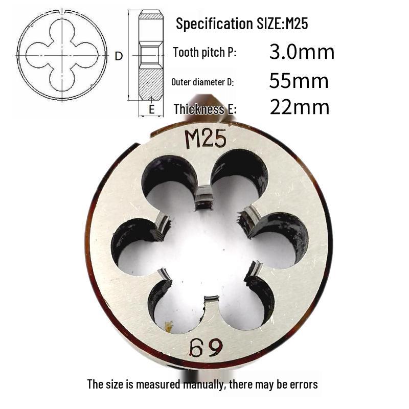 Kulatá vratidlo M24-M26 x 0,5-3 mm, Chod vpřed/vzad, Pravý/Levý závit