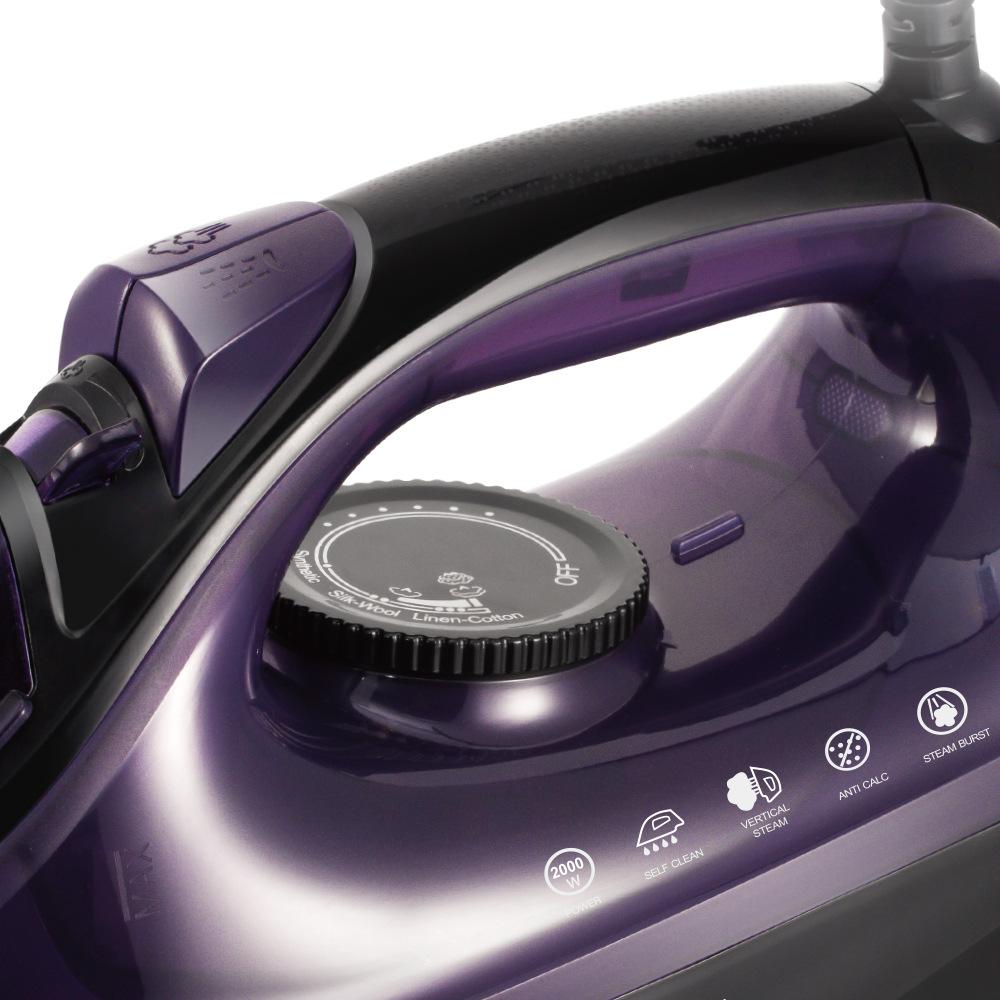 Home Steam Iron, Handheld, Wall-Mountable, Corded, Dry/Wet Dual-Use, 2000W