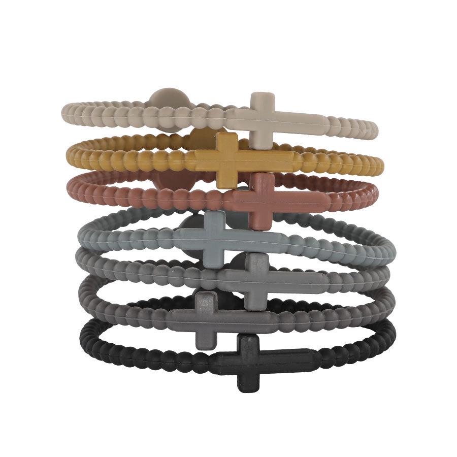 Hot-Selling Silicone Macaron Cross Bracelet for Kids & Adults