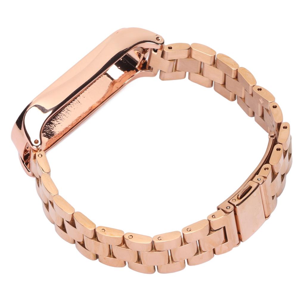 Náramek na chytré hodinky z nerezové oceli proti ztrátě s dvojitou skládací sponou pro Mi Band