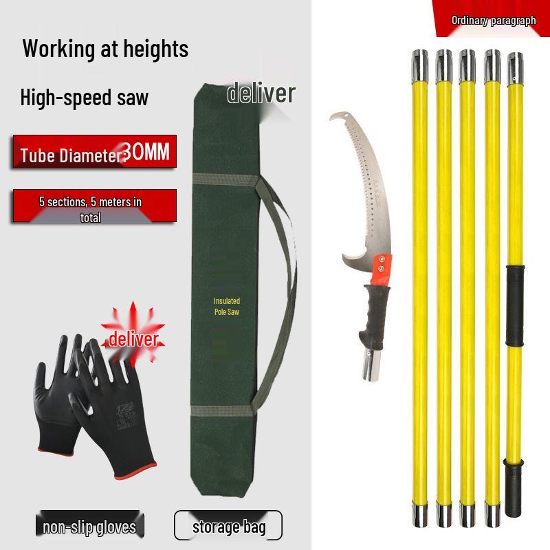 Telescopic Insulated Pruner: Multifunctional High Branch Hand Saw for Safe Tree Trimming