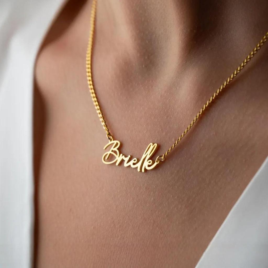 European Style Personalized Letter Necklace - Stainless Steel Jewelry Holiday Gift