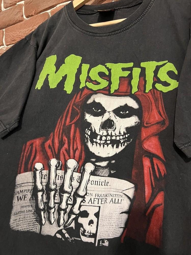 

00s Misfits Fiend Club Punk Band Tee Basic Black Rare Design T shirt NH24742 Unisex T-Shirt M