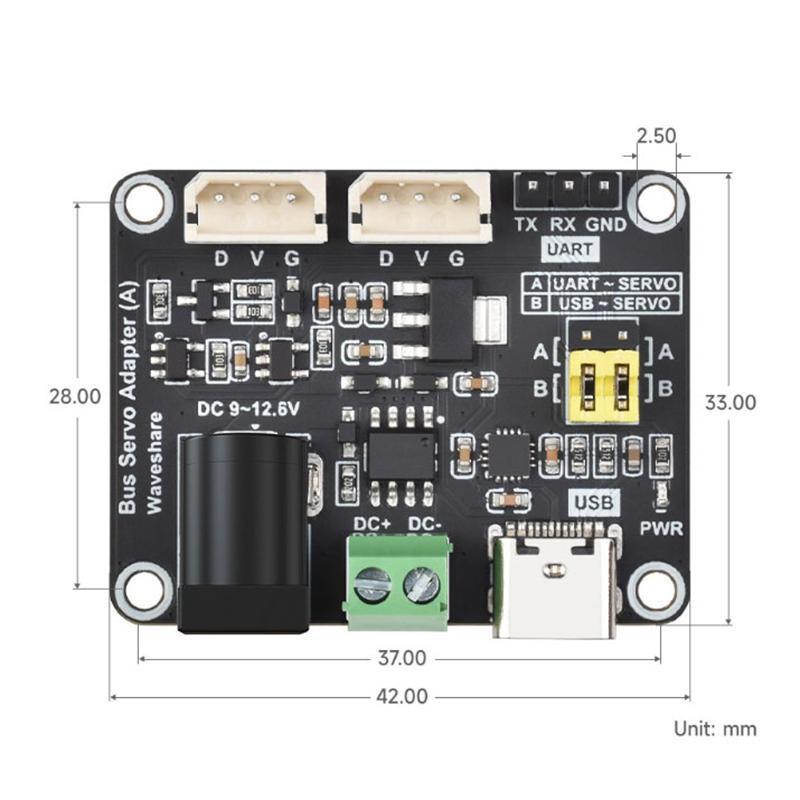 Serial Bus Servo Driver Board, Integrates Servo Power Supply And Servo Controller For Pi/Arduino/Esp32