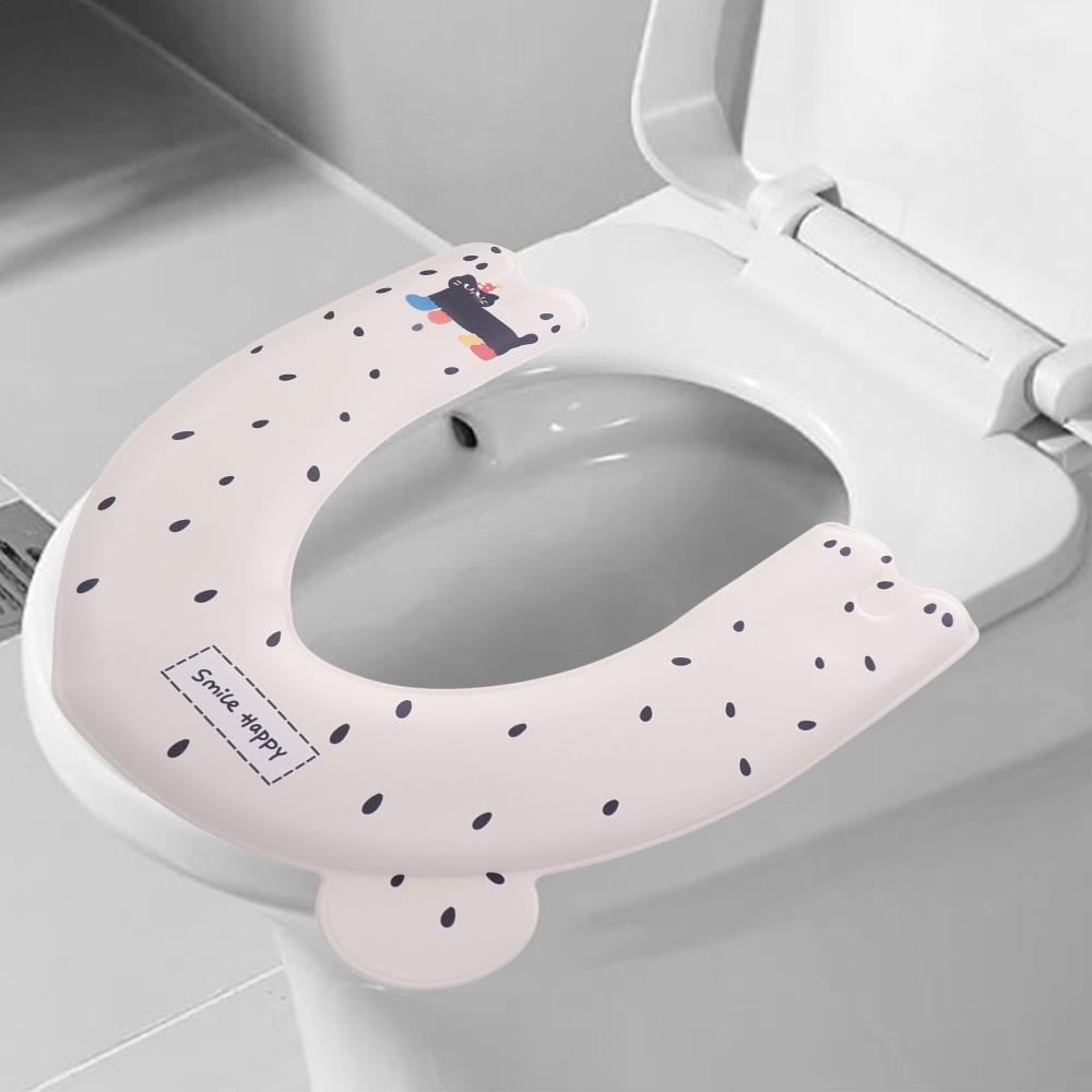 3PCS Thickened Toilet Seat Cover Handheld Toilet Pad Reusable Paste Type Toilet Cushion  All-Season