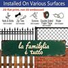 15.7×3.94inch "Family Is Everything" Vintage Aluminum Sign/decorative Sign - Rustic Wall/Desk Decor Suitable for Porch, Outdoor Garden, Bar