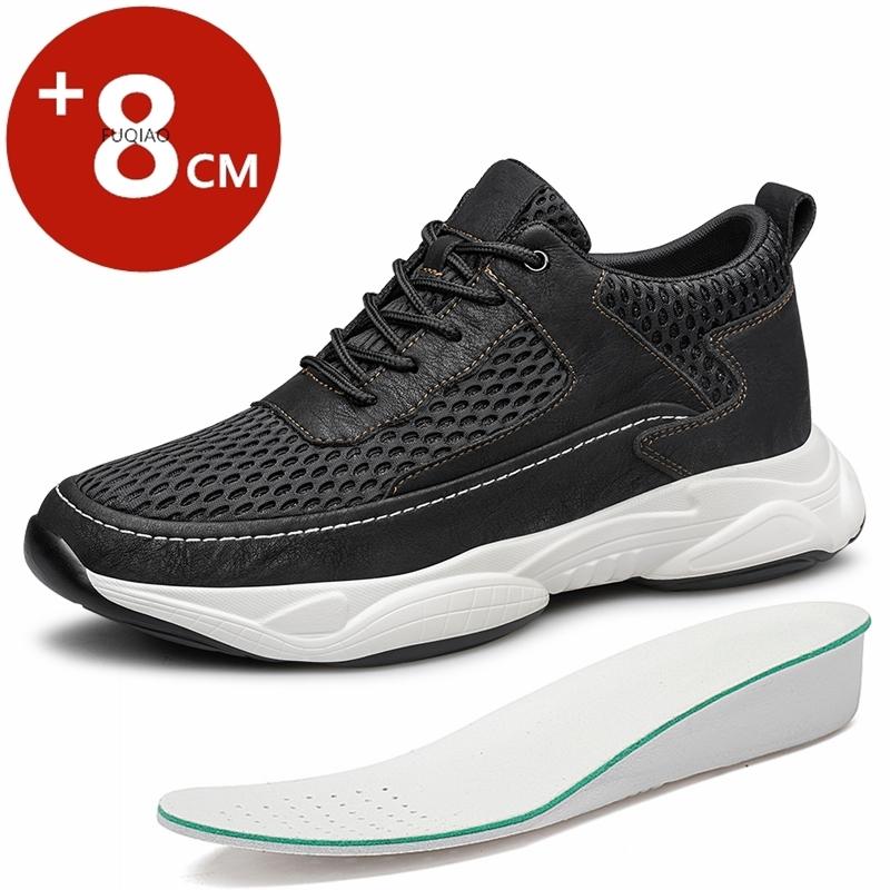 

Men s Breathable Sneakers Elevator Shoes Invisible Height-Increasing Sports Shoes Men Leisure Fashion Running Shoes Size 37-44 37 чёрный