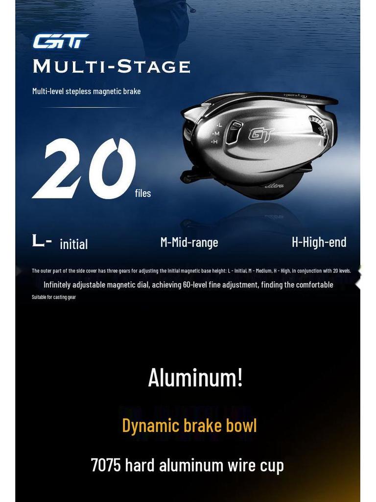 Michelle Jihu GTultra All-Purpose Long-Distance Baitcasting Reel Saltwater Micro Lure Anti-Backlash Reel