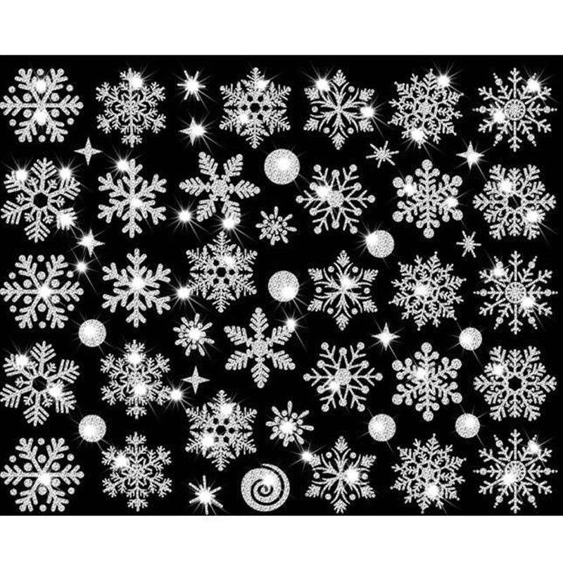 Wandaufkleber, dekorative Glasaufkleber, elektrostatische Weihnachten, schöne schicke Schneeflocken-Fensteraufkleber, charmant