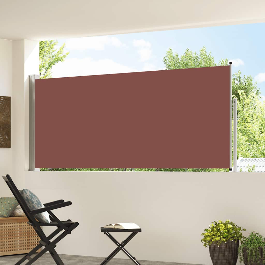 Retractable Side Awning 120x300 Cm Brown