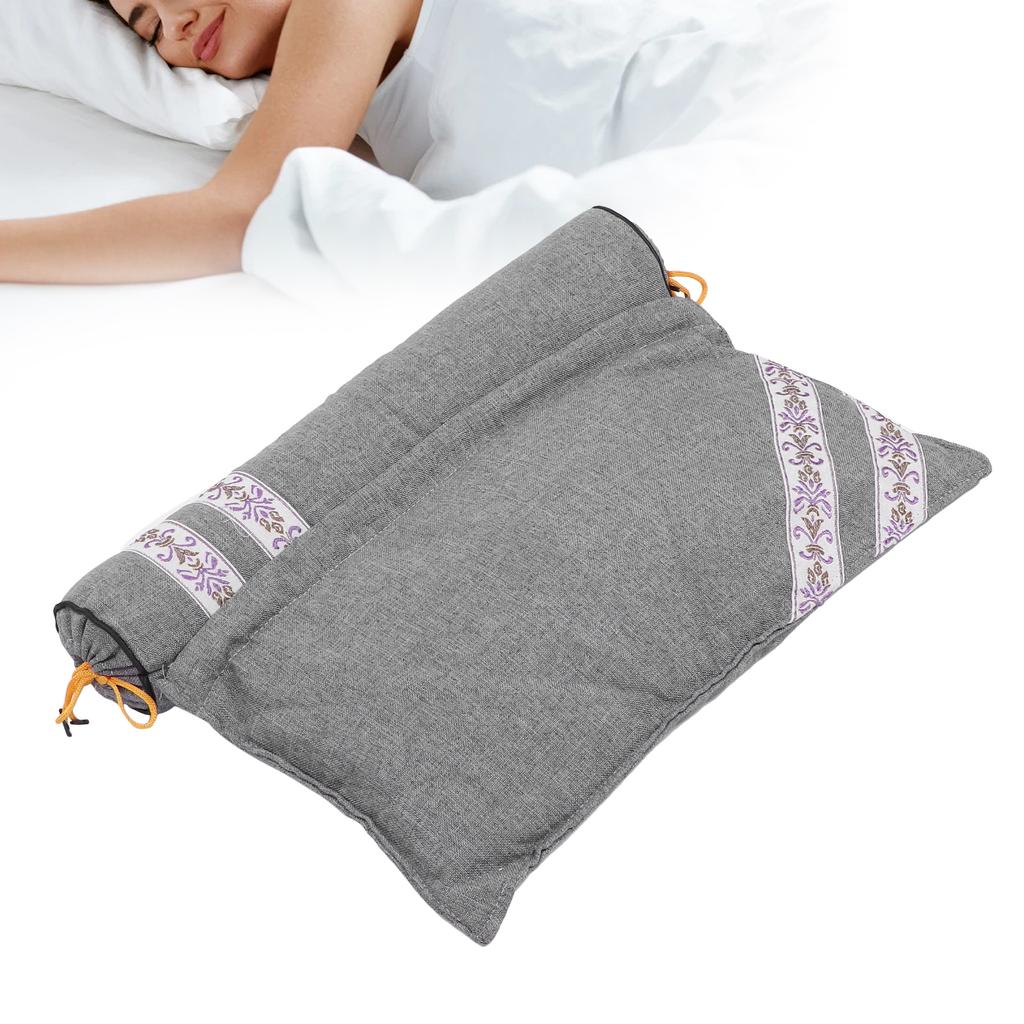 Travesseiro de Vértebra Cervical de Losna Alívio da Dor Elegante Travesseiro Rolinho de Pescoço para Dormir Cinza