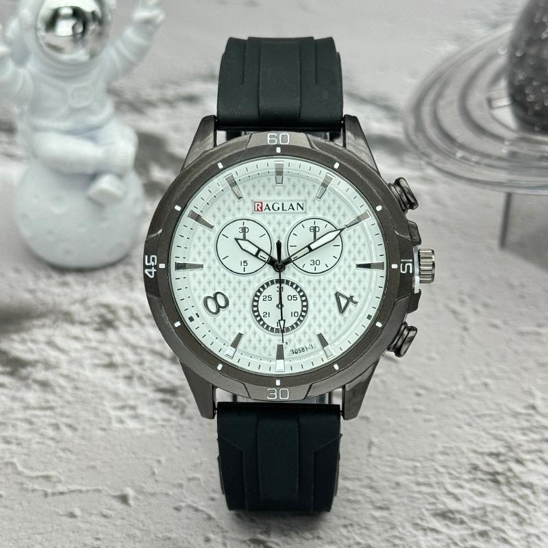JYL Men's Watch Business  Calendar Silicone Strap