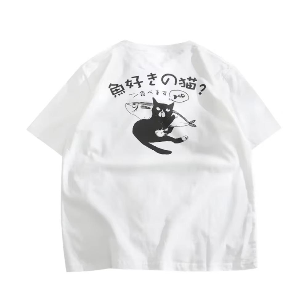 Japonské módní značkové tričko Muži Ženy S krátkými rukávy Volný střih Bf Stylepure Bavlna Pár Poloviční rukáv Top Trendy Legrační