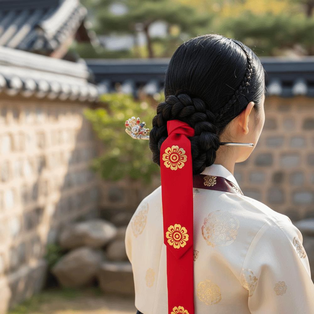 Traditional Korean Headband Ribbon Stage Dance Costume Gift Korean Hanbok Hairband  Girl
