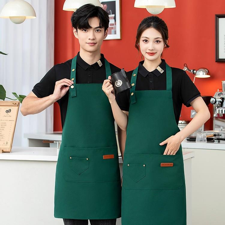 High-Quality Printed Oil-Proof Waterproof Apron - Stylish Kitchen and Restaurant Use