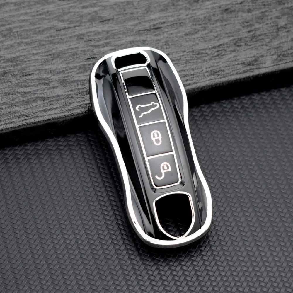 Tpu Key Fob Case Keychain For Porsche Cayenne Macan 911 Panamera 718 Boxster 958 9Ya 997 996 944 924 Car Protective Key Cover
