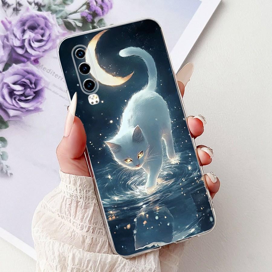For Huawei P30 Lite Case MAR-LX1A Soft Silicone Cool Flower Pattern Shockproof Cover for HuaweiP30 P 30 Pro Lite Coque  Funda