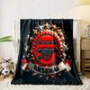 Arsenal Logo Black Designed Flannel blanket for bedroom, living room, sofa, and nap
