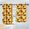 2pcs/set Horror Halloween Window Curtain Bat Spider Pumpkin Ghost Haunted House Home Decor Blackout Polyester Fabric Curtains