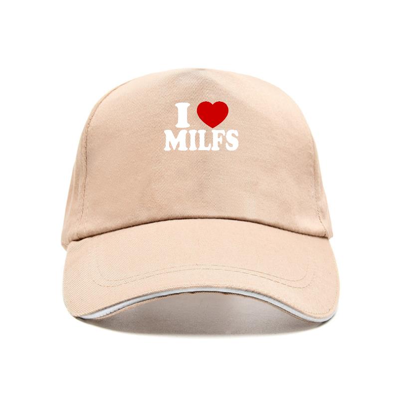 Ich liebe MILFS Ich liebe heiße Mütter Aufdruck Baseballkappe Lässig Unisex Damenhut verstellbar Sommer Truckerhüte Gorras