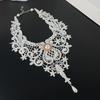 Gothic Lace Clavicle Necklace with Adjustable Clasp for Party Styling, Photo Looks, and Dress-Up Outfit Detail Appeal