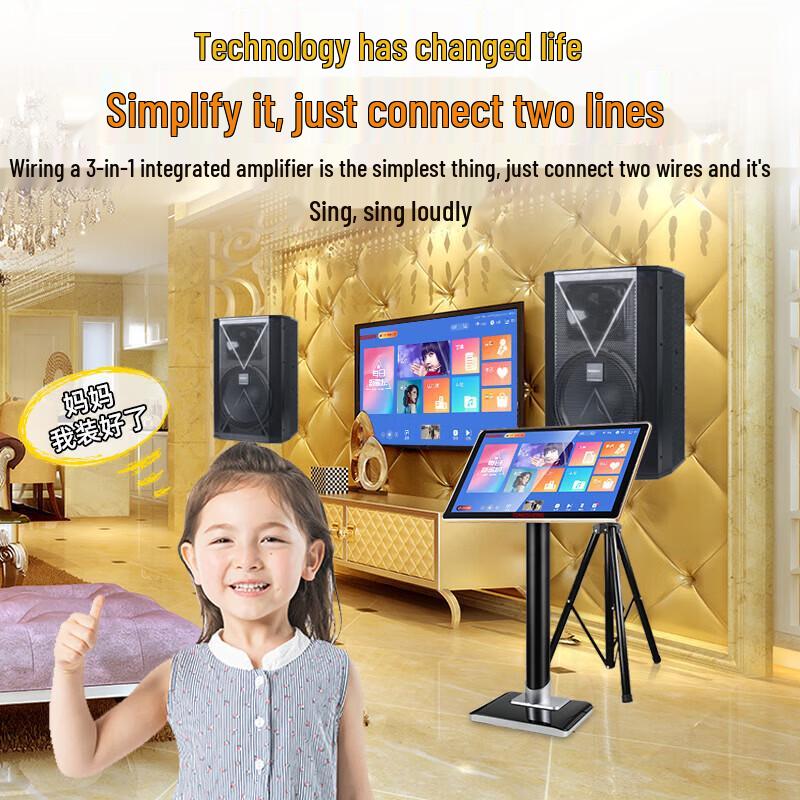TEMEISHENG TK910 High-Power KTV Audio System with Microphone and Song Machine CN Plug (adapter Included) (CN Version)