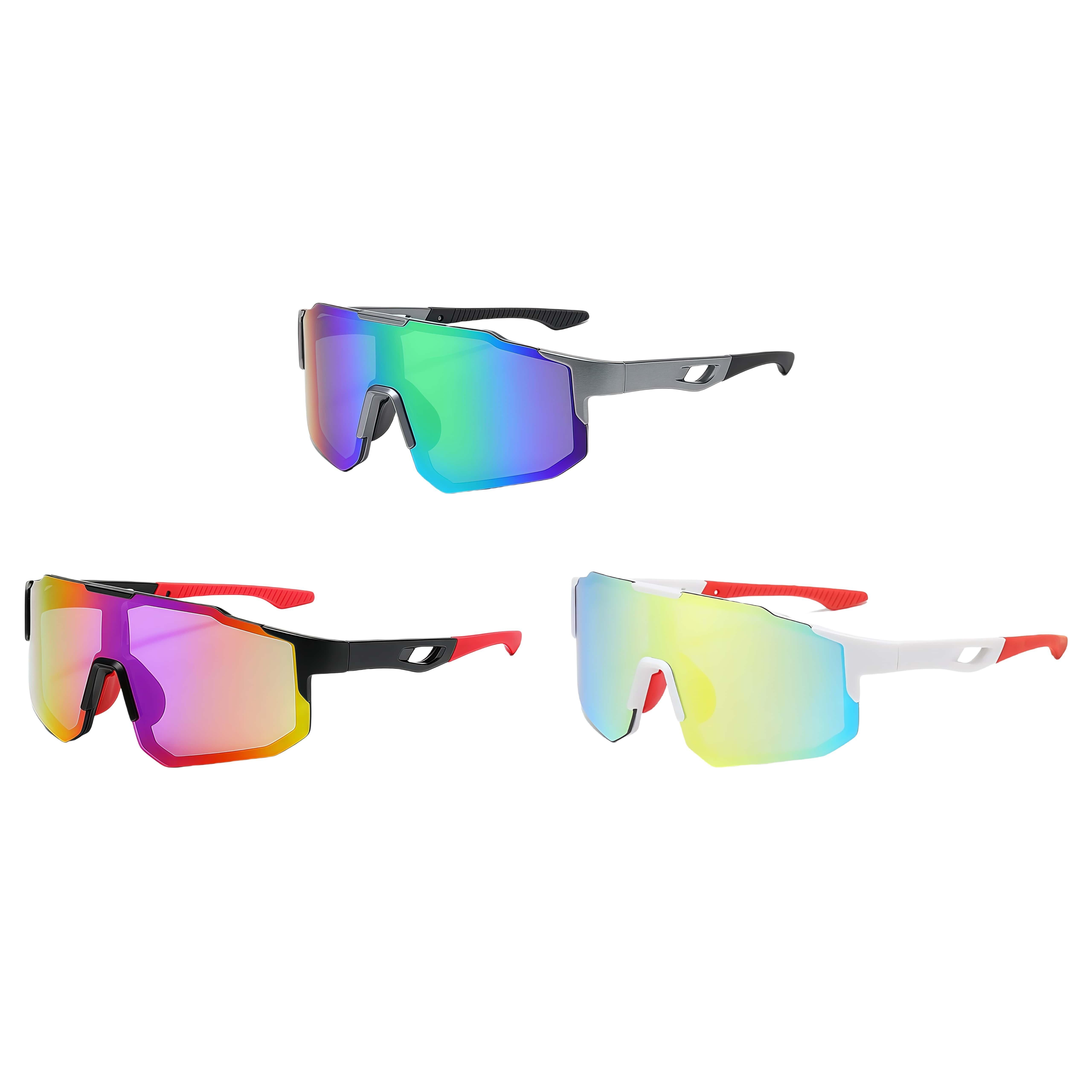 

1/3-piece set of stylish unisex cycling glasses for outdoor sports windproof mountain bike goggles