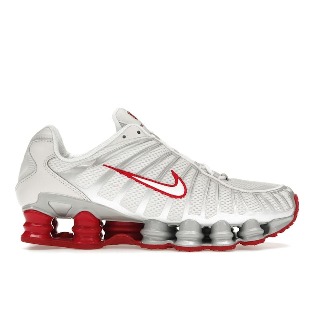 Nike Shox TL Platinum Tint Gym Red Women Sneakers White FZ4344-001