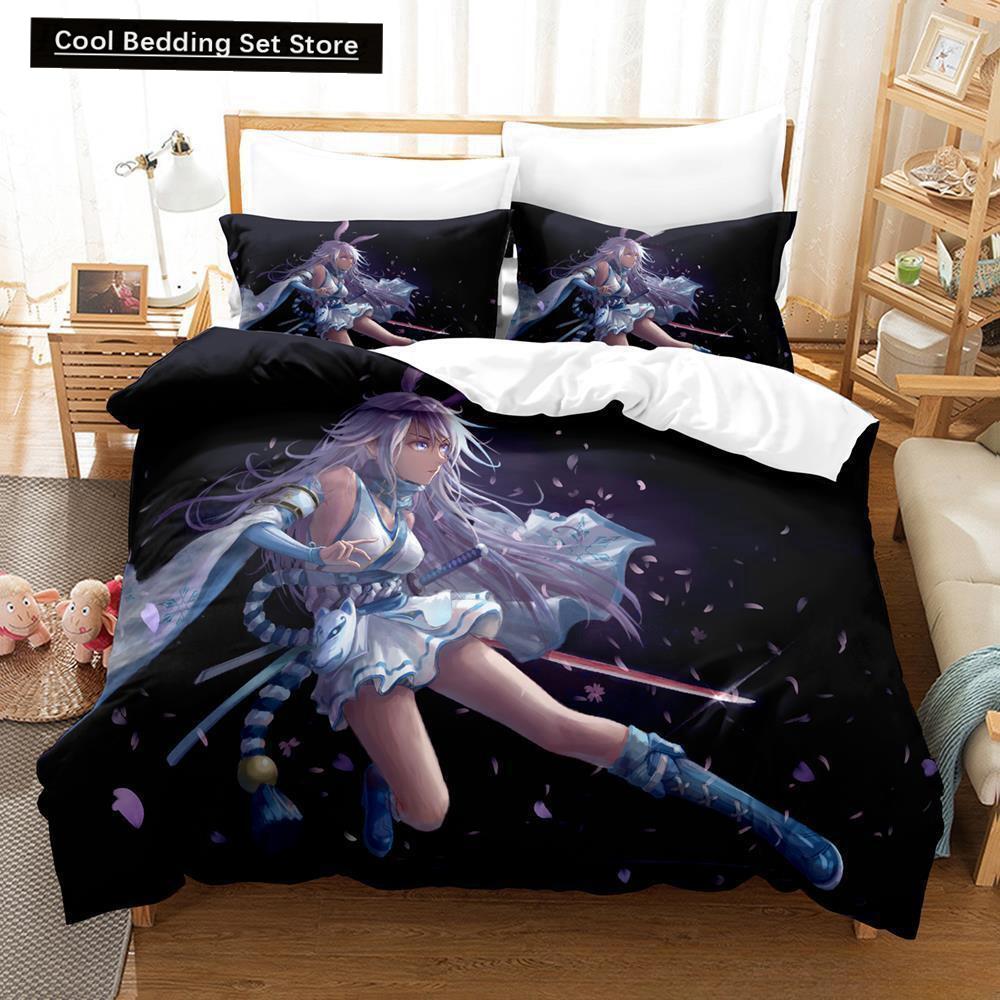 Spel Honkai Impact 3 Sängkläder Set Enkelsäng Tvilling Full Queen King Size Sängset Vuxen Barn Sovrum Påslakanset Anime Lakan Set