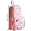 6 Pockets 3 Layers Pencil Case Cute Organizer Storage Bag Backpack Shape Cartoon Pen Box  Girls