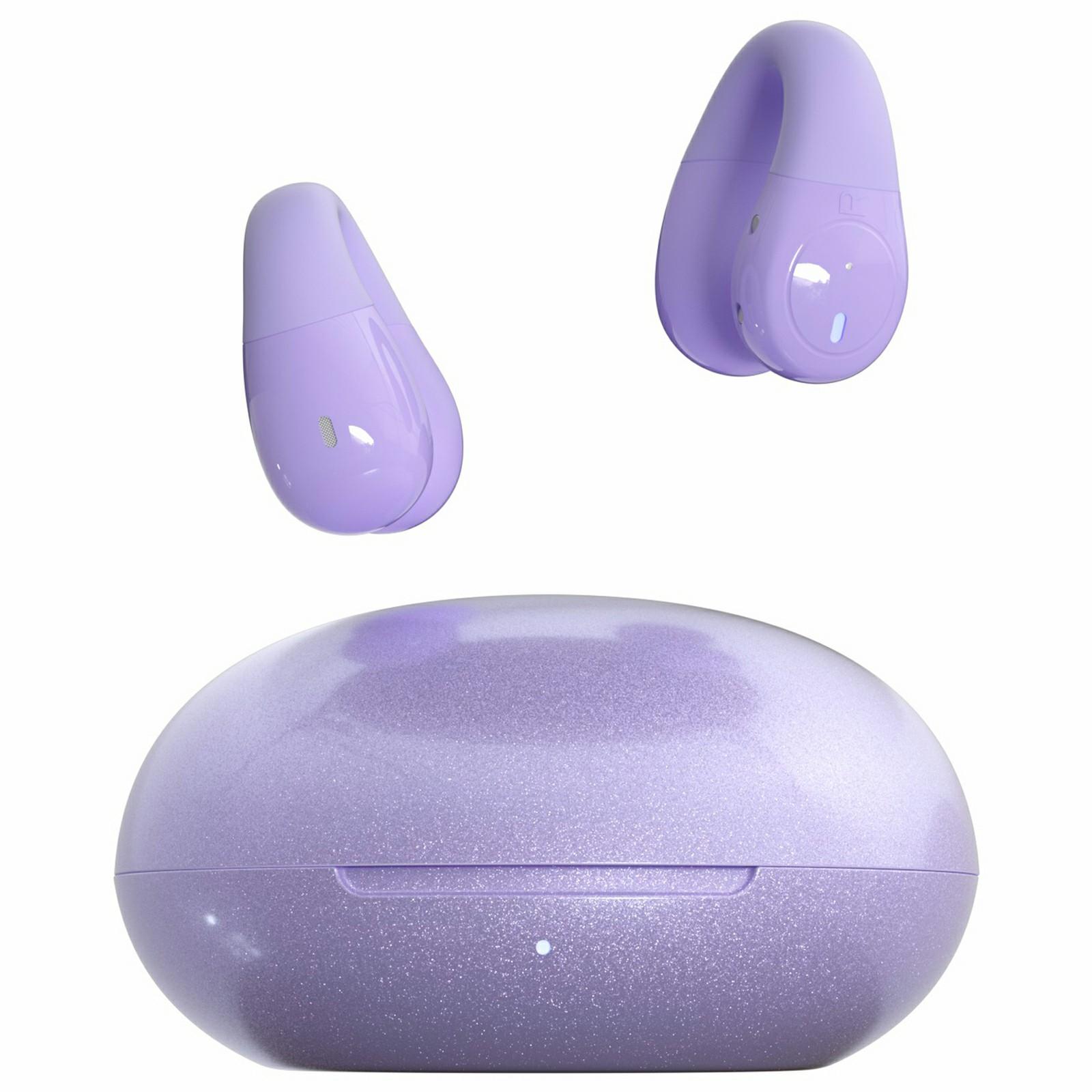 

F13 1 Pair HIFI Wireless Earbuds Ear-Clip Design Bluetooth-Compatible Earphones True Wireless Stereo Purple