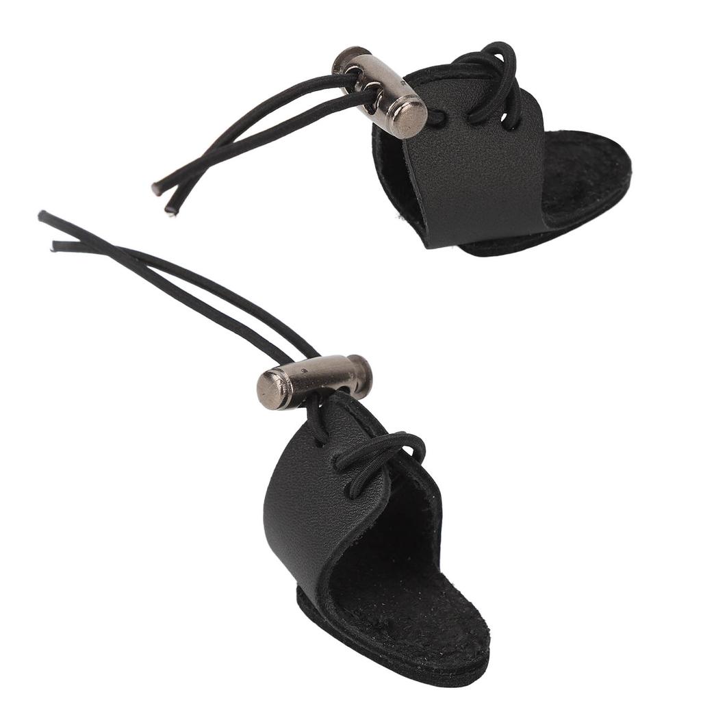 Archery Finger Guard Cowhide Elastic Finger Tab for 20 to 50lb Bow