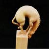 11X5X2.3 Cm Carved Boxwood Figurine - Handsome Horse Stamp
