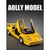 1/24 Lamborghini Countach LP5000s Alloy Classic Sports Car Model Diecast Metal Track Racing Car Vehicles Model Sound and Light Kids Toy Gift