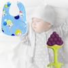 Baby Care Combo – Soft Silicone Teether & Waterproof Silicone Bib (Pack of 2)
